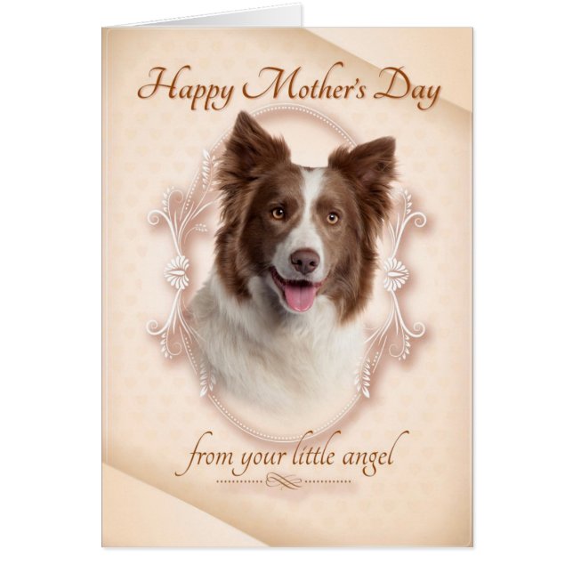 Funny Border Collie Moederdag Card (Voorkant)