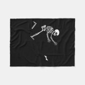 Funny Border Collie Running Skeleton Halloween Fleece Deken (Voorkant (Horizontaal))