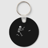 Funny Border Collie Running Skeleton Halloween  Sleutelhanger (Voorkant)