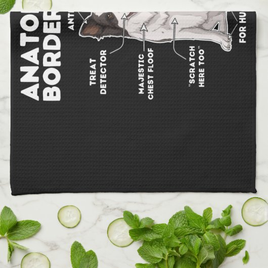 Funny Border Collie Theedoek (Gevouwen)