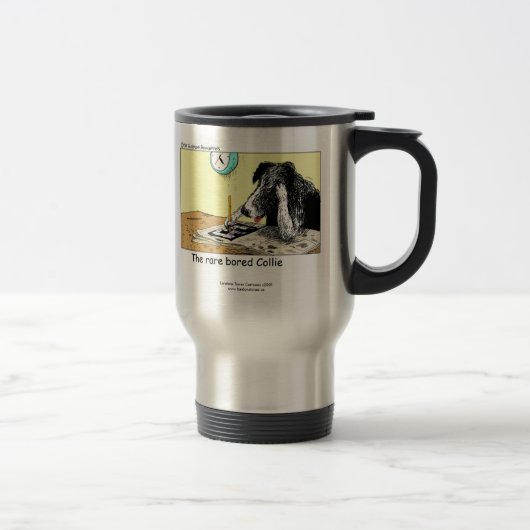 Funny Border Collie Travel Mug Reisbeker (Rechts)