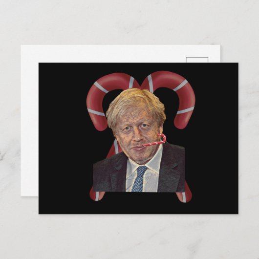 Funny Boris Johnson Kerstmis Briefkaart (Voorkant / Achterkant)