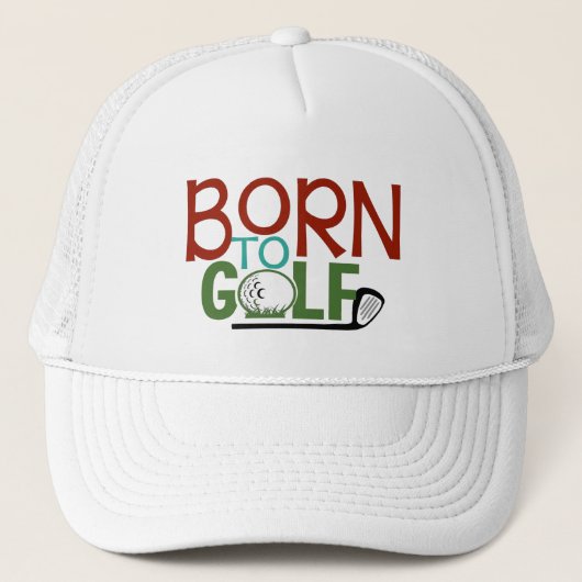 Funny Born aan Golf Trucker Pet (Voorkant)