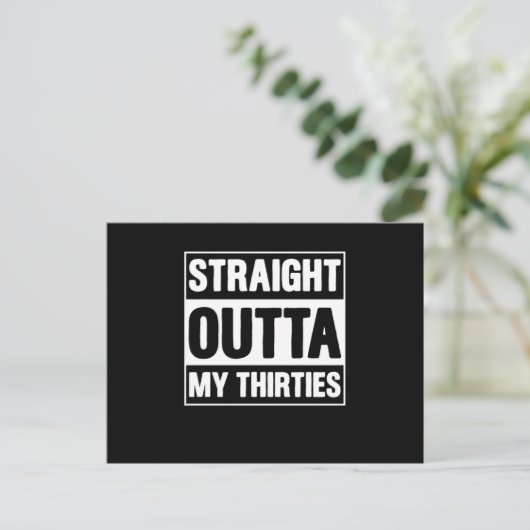 Funny Born In 1980 40 Years Old Straight Outta My  Briefkaart (Staand voorkant)