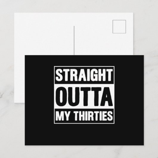 Funny Born In 1980 40 Years Old Straight Outta My  Briefkaart (Voorkant / Achterkant)
