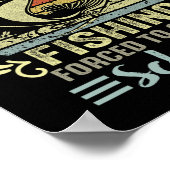 Funny Born To Go Gevist door Fish Fisherman Boys K Poster (Hoek)