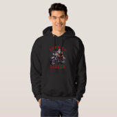 Funny Born to Sleigh Santa Hoodie (Voorkant volledig)