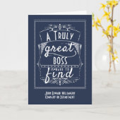 Funny Boss Bedankt voor je waardering Kaart (Gele Bloem)