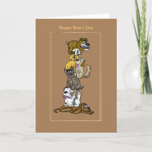 Funny Boss Day Dog Card Kaart