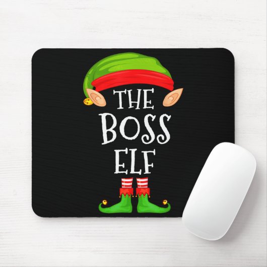Funny Boss Elf Family Christmas Boss Elf Sweater M Muismat (Met muis)
