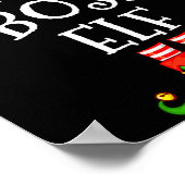 Funny Boss Elf Family Christmas Boss Elf Sweater M Poster (Hoek)