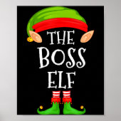 Funny Boss Elf Family Christmas Boss Elf Sweater M Poster (Voorkant)