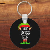 Funny Boss Elf Family Christmas Boss Elf Sweater M Sleutelhanger (Voorkant)