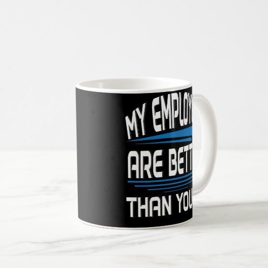 Funny Boss Gag Gift Coffee Mok Bossy's Day Manager (Voorkant rechts)