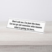 Funny Boss Gezegden Desktop Display Name Bord Bureau Naambordje (Voorkant)