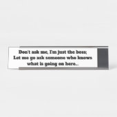 Funny Boss Gezegden Desktop Display Name Bord Bureau Naambordje (Voorkant)