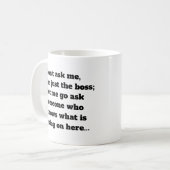Funny Boss Gezegden Office Humor Typografie Koffiemok (Voorkant links)