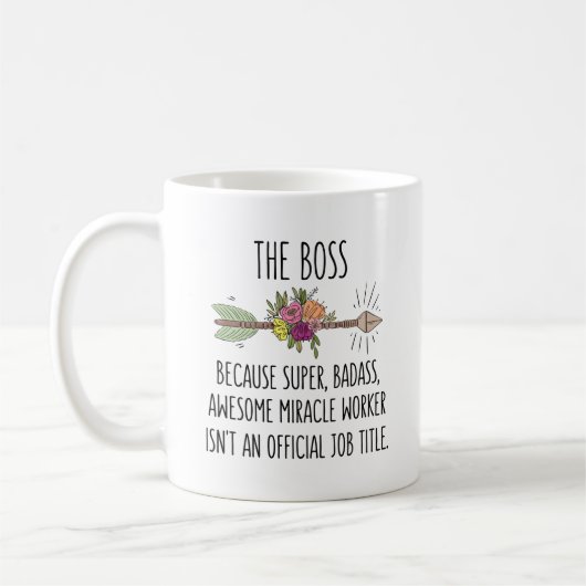 Funny Boss Lady Gift Coffee Mok (Links)