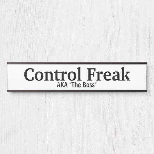 Funny Boss Name Bord Deurbordje (Voorkant)