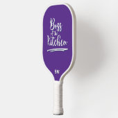 Funny Boss of the Kitchen Paarse Wit Elegant Pickleball Paddle (Links)