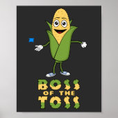 Funny boss of the Toss Cornhole Graphic Poster (Voorkant)