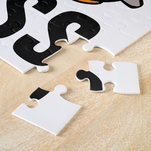 FUNNY BOSS PUZZLE, PENGUIN MET WHIP LEGPUZZEL (Zijkant)