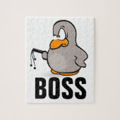 FUNNY BOSS PUZZLE, PENGUIN MET WHIP LEGPUZZEL (Verticaal)