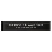 Funny Boss Secretary Desk Name Bord Naambordje (Voorkant)