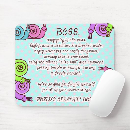 FUNNY BOSS SPEEDO EN SPAGO MOUSEPAD MUISMAT (Met muis)