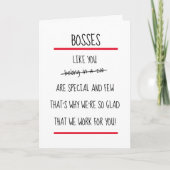 Funny Bosses Cheeky Verse Boss Day Card Kaart (Voorkant)