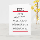 Funny Bosses Cheeky Verse Boss Day Card Kaart (Gele Bloem)