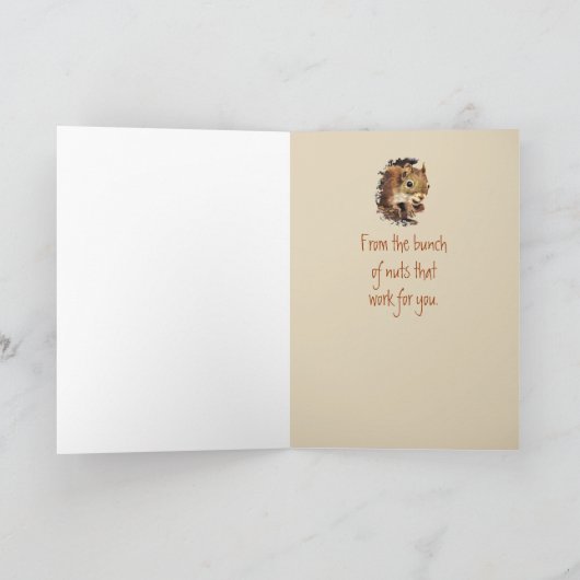 Funny Boss's Day from us Nuts Kaart (Binnen)