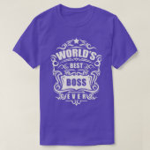 Funny Bosss Day World Best Boss Ever T-shirt (Design voorkant)