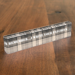 Funny Boss's  Desk Naam Bord Naambordje