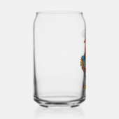 Funny Bossy Cartoon Rooster Blikvorm Glas (Rechts)