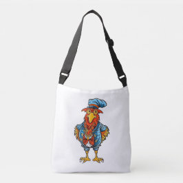 Funny Bossy Cartoon Rooster Crossbody Tas