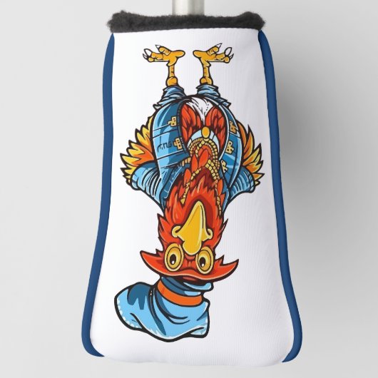 Funny Bossy Cartoon Rooster Golfheadcover (Draai 90)