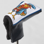 Funny Bossy Cartoon Rooster Golfheadcover (3/4 voorkant)