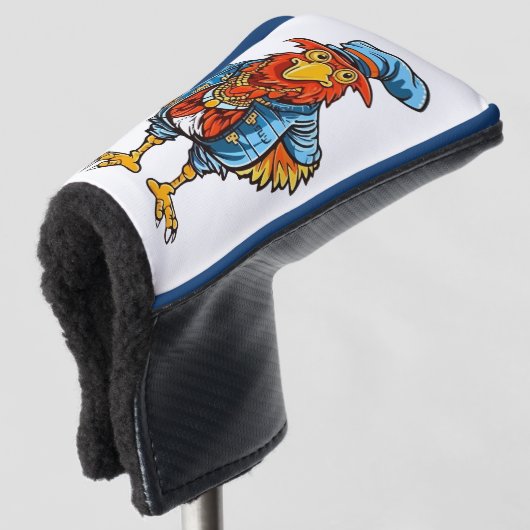 Funny Bossy Cartoon Rooster Golfheadcover (3/4 voorkant)