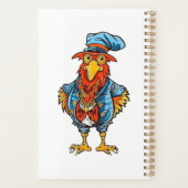 Funny Bossy Cartoon Rooster Planner (Achterkant)