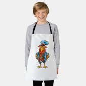 Funny Bossy Cartoon Rooster Schort (Gedragen)