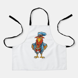 Funny Bossy Cartoon Rooster Schort