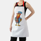 Funny Bossy Cartoon Rooster Schort (Insitu)