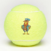 Funny Bossy Cartoon Rooster Tennisballen (Voorkant)
