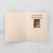 Funny Bossy Cat komt goed Kaart (Binnen)