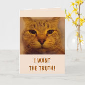 Funny Bossy Cat komt goed Kaart (Gele Bloem)