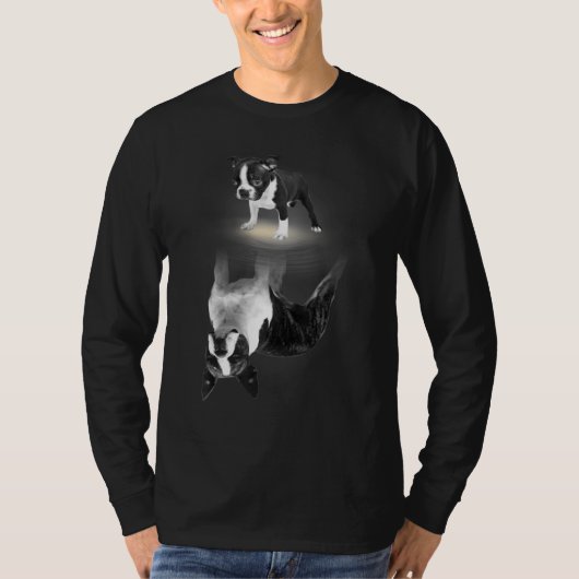 Funny Bostie mam... voor Boston Terrier Dogs T-shirt (Voorkant)