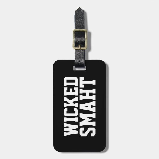 Funny Boston Accent schopte Smart Smaht Travel Bagagelabel (Voorkant verticaal)