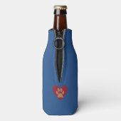 Funny Boston Terrier Bottle Cooler (Fles Achterkant)