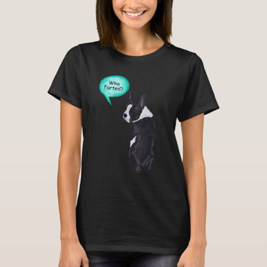 Funny Boston Terrier, die 1 Farage gaf T-shirt (Voorkant)